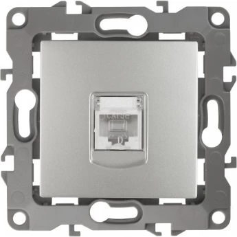 Розетка ЭРА 12-3107-03 информационная RJ45 IP20 ЭРА 12 алюминий