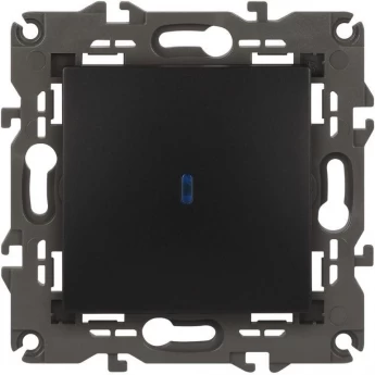 Выключатель ЭРА ELEGANCE 14-1102-05 10А IP20 250В 10AX с подсветкой антрацит